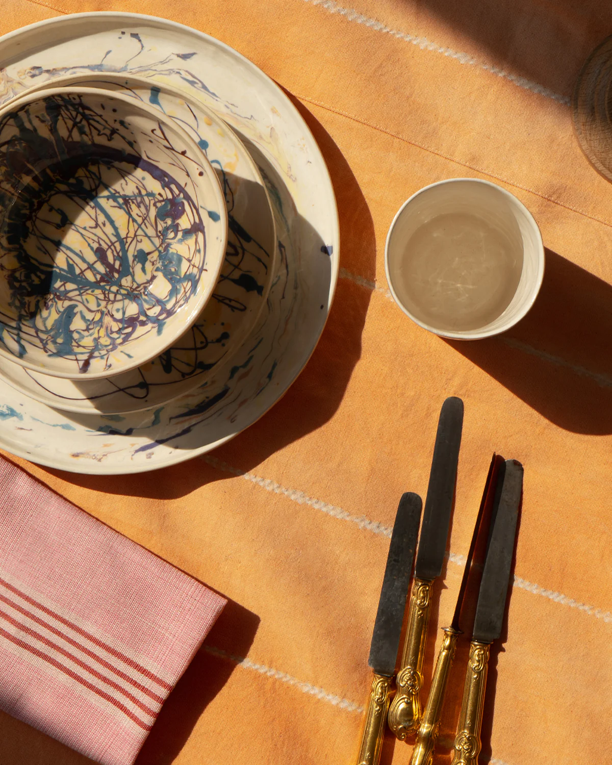 Plato llano marmoleado (set de 2) - Imagen 2